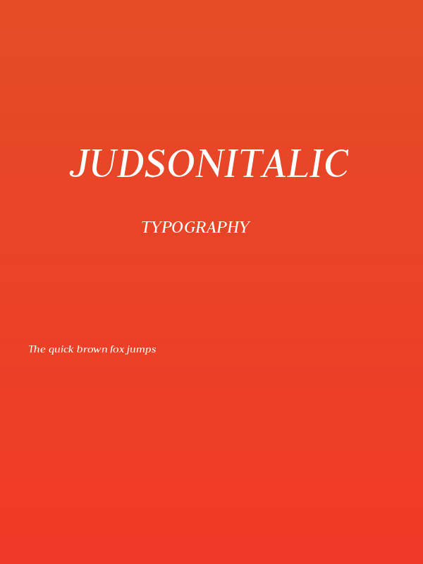 JudsonItalic Poster