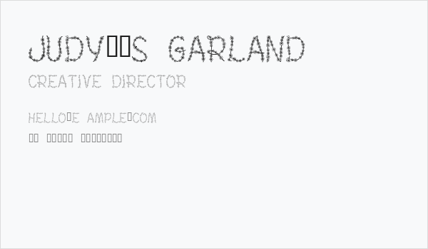 Judy's Garland Business Card