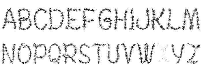 Judy's Garland Font LOWERCASE