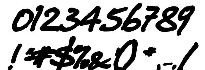 Juergen Bold Kursiv Font OTHER CHARS