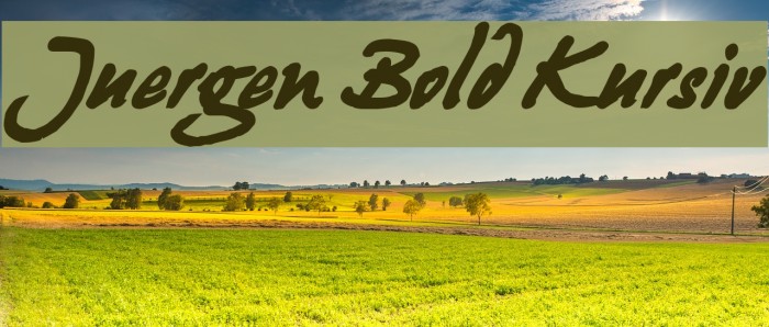 Juergen Bold Kursiv Font examples