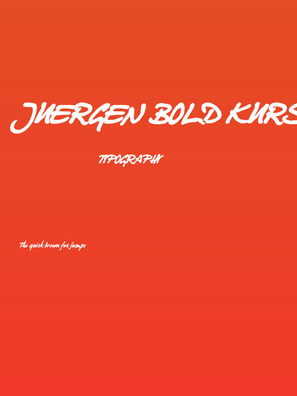 Juergen Bold Kursiv Poster