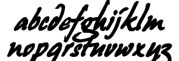 Juergen Bold Kursiv Font LOWERCASE