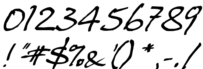 Juergen Italic Font OTHER CHARS