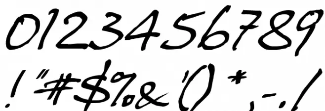 Juergen Italic Font OTHER CHARS