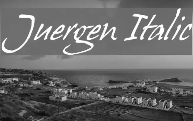 Juergen Italic Font examples