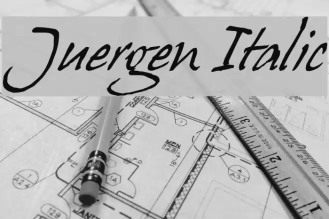 Juergen Italic Font examples