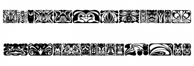 Jugendstil Ornamente Schriftart Groß