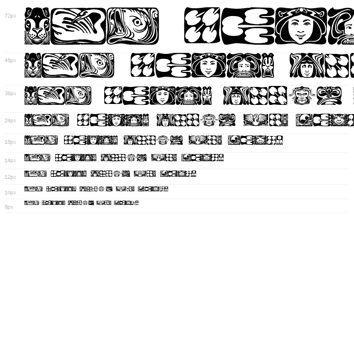 Jugendstil Ornamente Waterfall