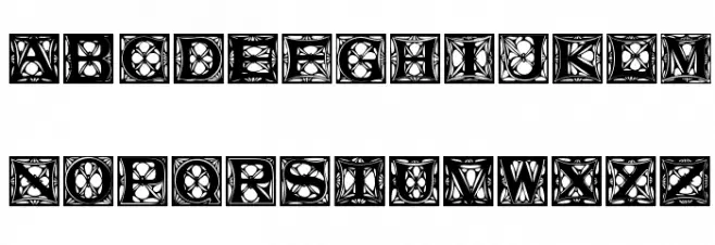 JugendstilCaps Schriftart Groß