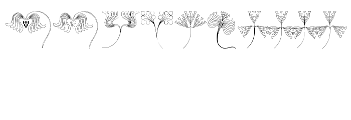 JugendstilFlowersFree Font OTHER CHARS