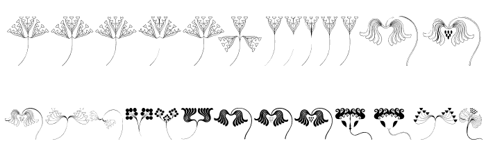 JugendstilFlowersFree Font LOWERCASE