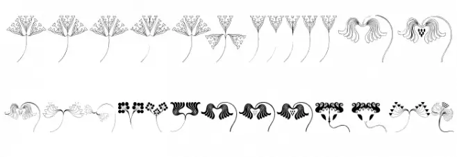 JugendstilFlowersFree Fuentes MINÚSCULAS