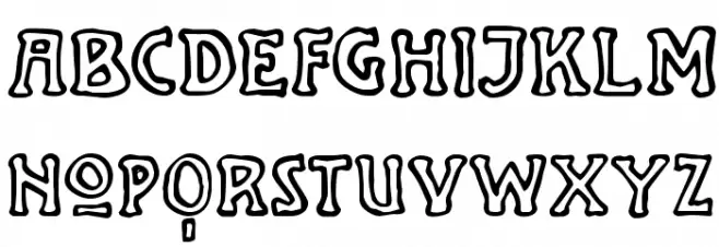 Jugenstil Kunsthand Demo Schriftart Groß