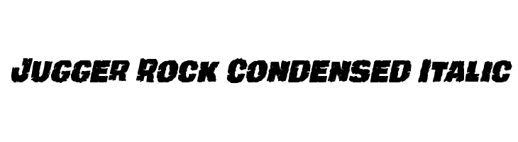Jugger Rock Condensed Italic  Descarca Fonturi Gratis
