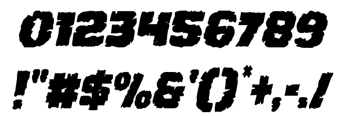 Jugger Rock Condensed Italic Font OTHER CHARS