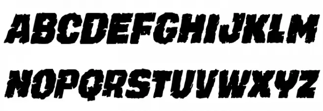 Jugger Rock Condensed Italic Fuentes MAYÚSCULAS