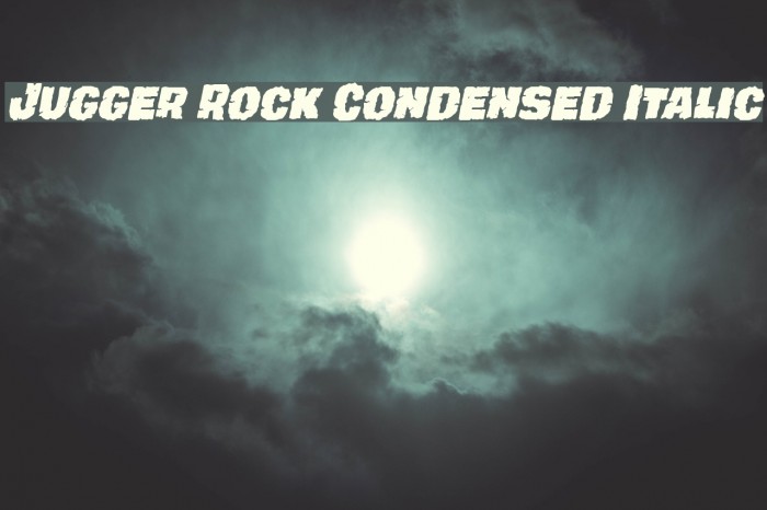 Jugger Rock Condensed Italic Font examples