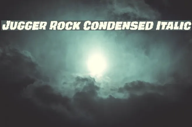 Jugger Rock Condensed Italic Example 3