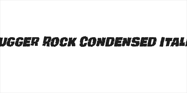 Jugger Rock Condensed Italic Logo