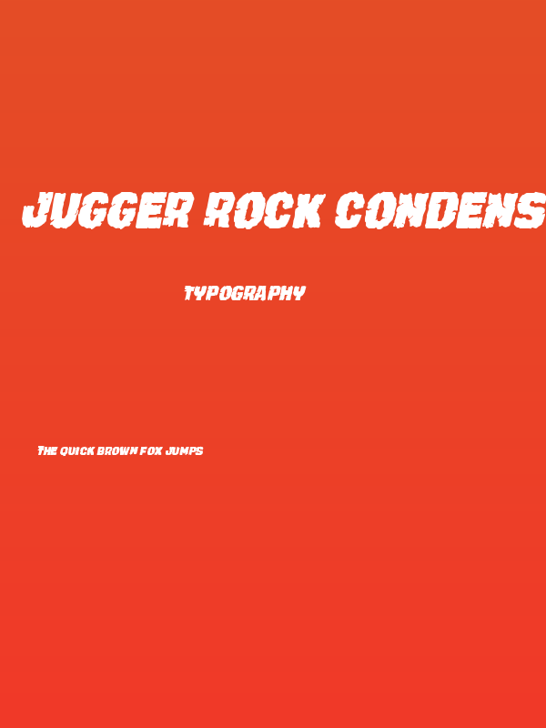 Jugger Rock Condensed Italic Poster