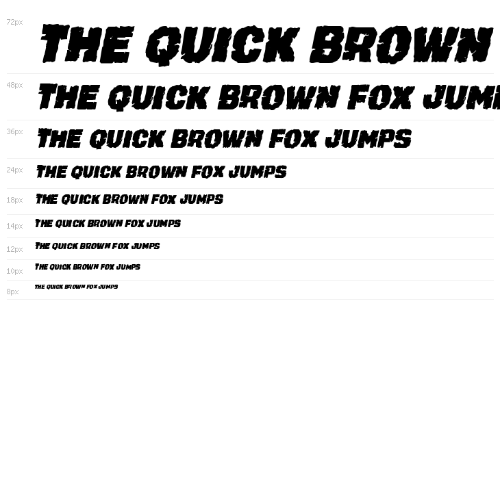 Jugger Rock Condensed Italic Waterfall