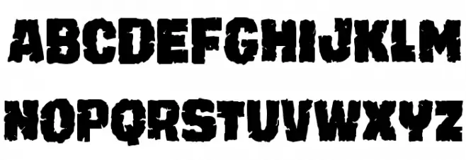 Jugger Rock Condensed Font Litere mari