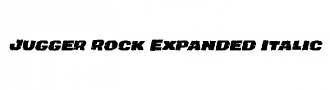 Jugger Rock Expanded Italic  नि: शुल्क फ़ॉन्ट्स डाउनलोड