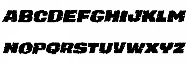 Jugger Rock Expanded Italic Schriftart Groß