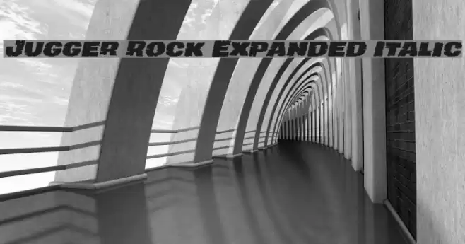 Jugger Rock Expanded Italic Font examples