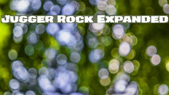 Jugger Rock Expanded Font examples