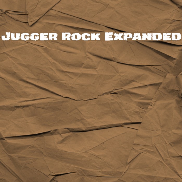 Jugger Rock Expanded Font examples