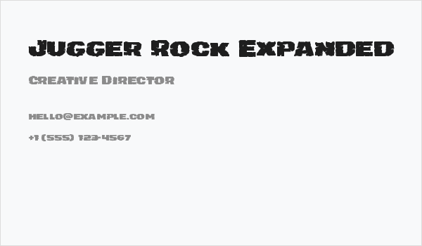 Jugger Rock Expanded Business Card
