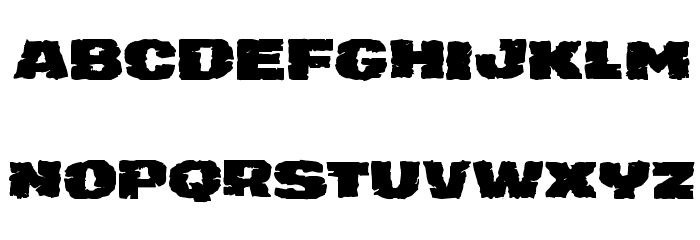 Jugger Rock Expanded Font LOWERCASE