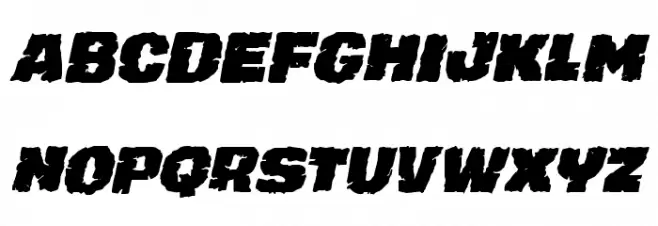 Jugger Rock Italic 字体 大写
