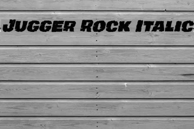 Jugger Rock Italic Font examples