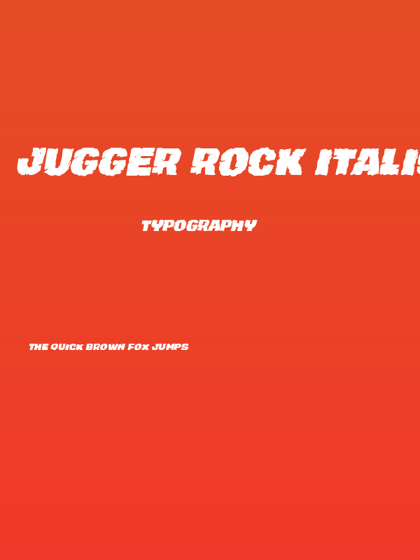 Jugger Rock Italic Poster