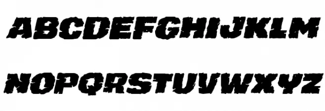 Jugger Rock Italic 字体 小写