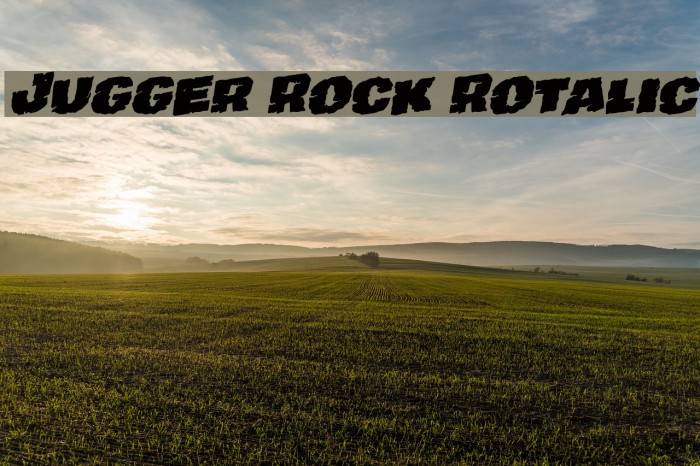 Jugger Rock Rotalic Font examples