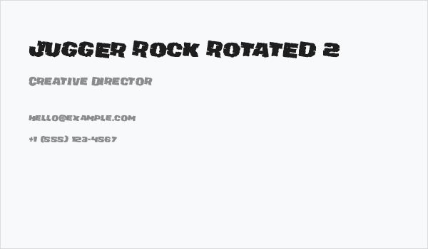 Jugger Rock Rotated 2 Business Card
