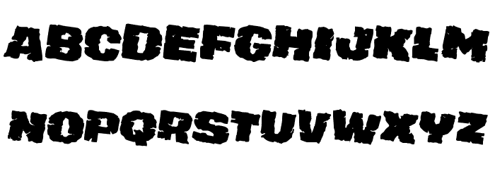 Jugger Rock Rotated 2 Font LOWERCASE