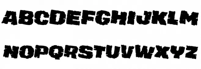 Jugger Rock Rotated 2 Schriftart Kleinbuchstaben