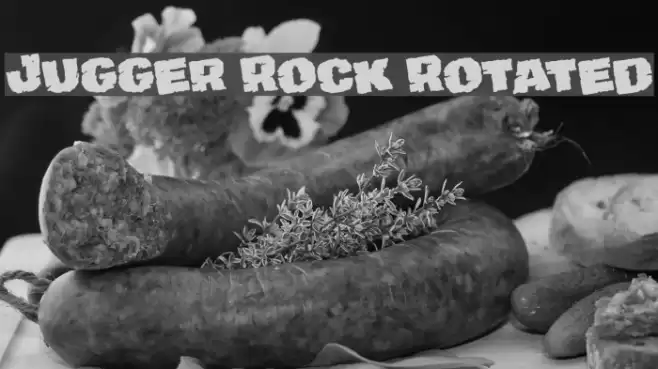 Jugger Rock Rotated Font examples