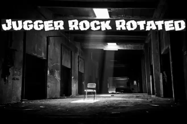 Jugger Rock Rotated Font examples