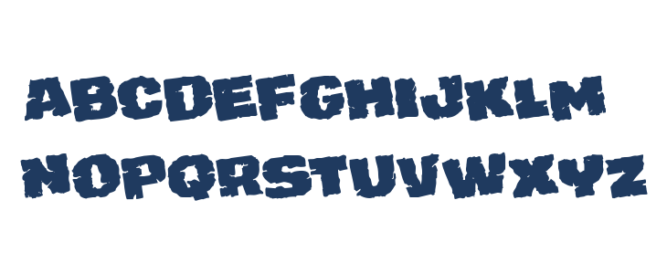 Jugger Rock Rotated Lowercase