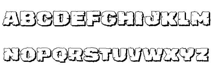 Jugger Rock Shadow Font LOWERCASE