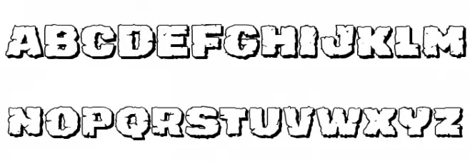 Jugger Rock Shadow Font Litere mici