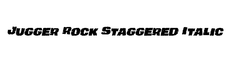 Jugger Rock Staggered Italic Font