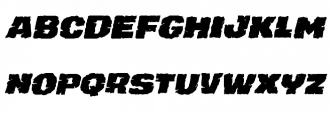 Jugger Rock Staggered Italic Fonte MAIÚSCULAS