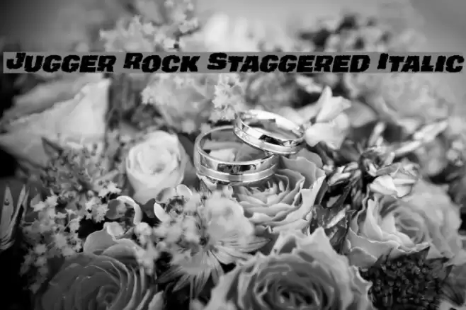 Jugger Rock Staggered Italic Font examples